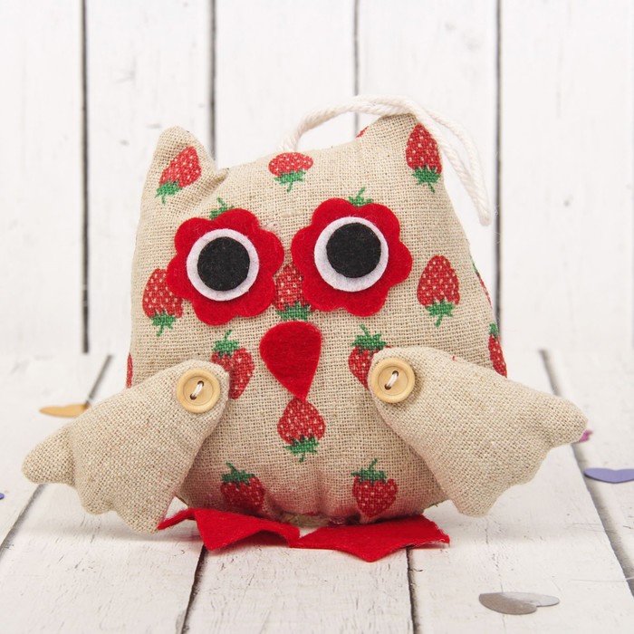 Мягкая игрушка-подвеска "Совушка" большие глазки, цвета МИКС