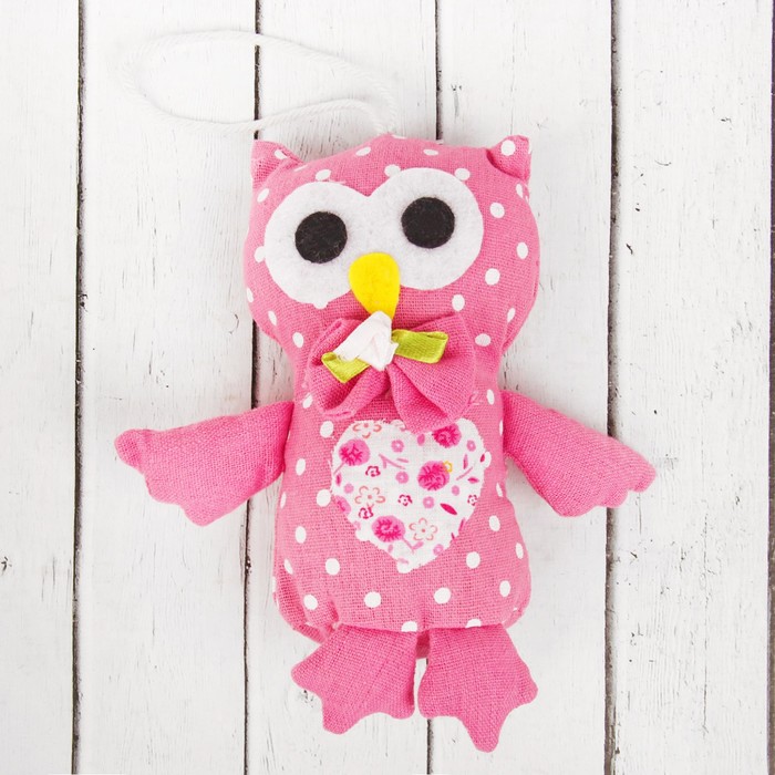 Мягкая игрушка "Совенок" с сердцем, цвета МИКС