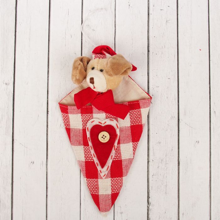 Конфетница "Пёсик" с сердцем