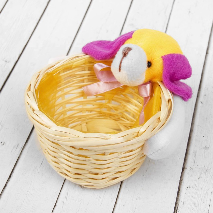 Конфетница "Пёсик" с корзинкой