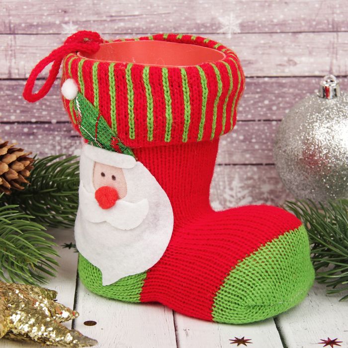 Подарочная упаковка "Сапожок" с дедом Морозом