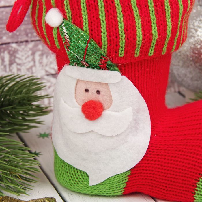 Подарочная упаковка "Сапожок" с дедом Морозом