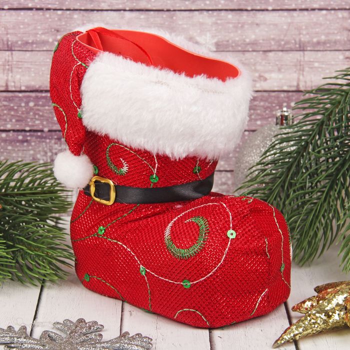 Подарочная упаковка "Сапожок" узоры-завитки