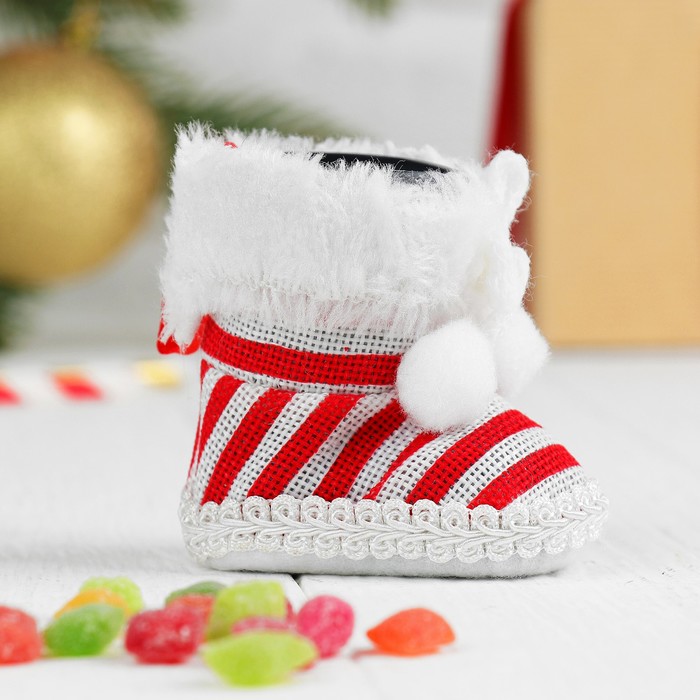 Подарочная упаковка "Сапожок" вязаный с бантиком