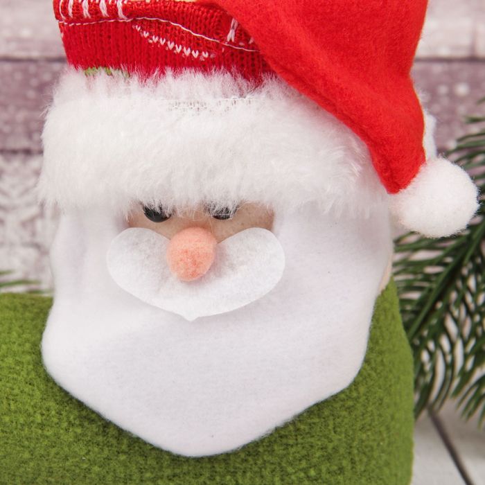 Подарочная упаковка "Сапожок" дед Мороз в колпаке