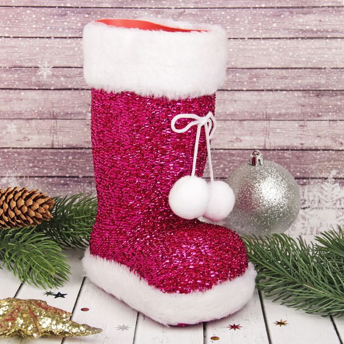 Подарочная упаковка "Сапожок" цвет фкусия