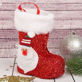 Подарочная упаковка «Сапожок», Дед Мороз, красный цвет