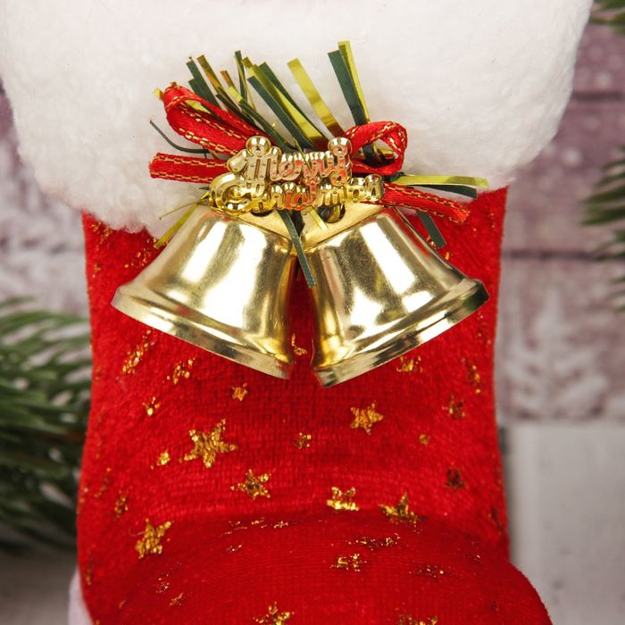 Подарочная упаковка "Сапожок" в звездочку с колокольчиками