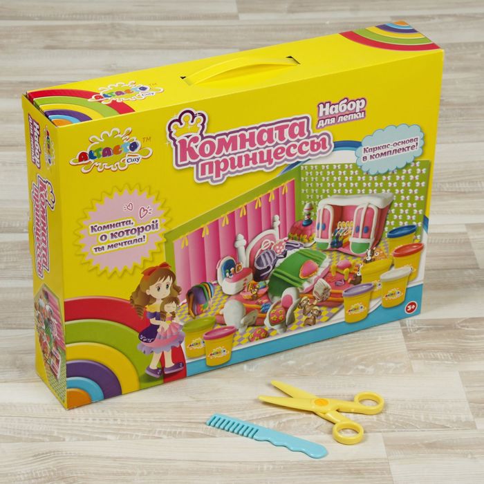 Набор для лепки "Комната принцессы" 7 баночек по 85 гр., аксес.