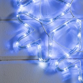 Фигура из дюралайта "Снежинка" 52х52 см, 96/16 LED, 220V, СИНИЙ-БЕЛЫЙ от Сима-ленд