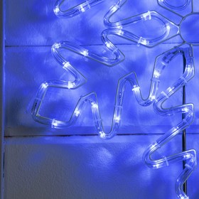 Фигура из дюралайта "Снежинка" 54х54 см, 120/20 LED, мерцание, 220V, СИНИЙ-БЕЛЫЙ от Сима-ленд