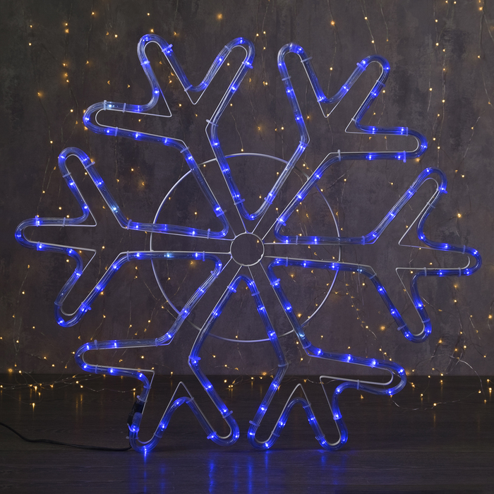 Фигура дюралайт "Снежинка" 69х69 см,144/24 LED,мерцание,220V СИНИЙ-БЕЛЫЙ