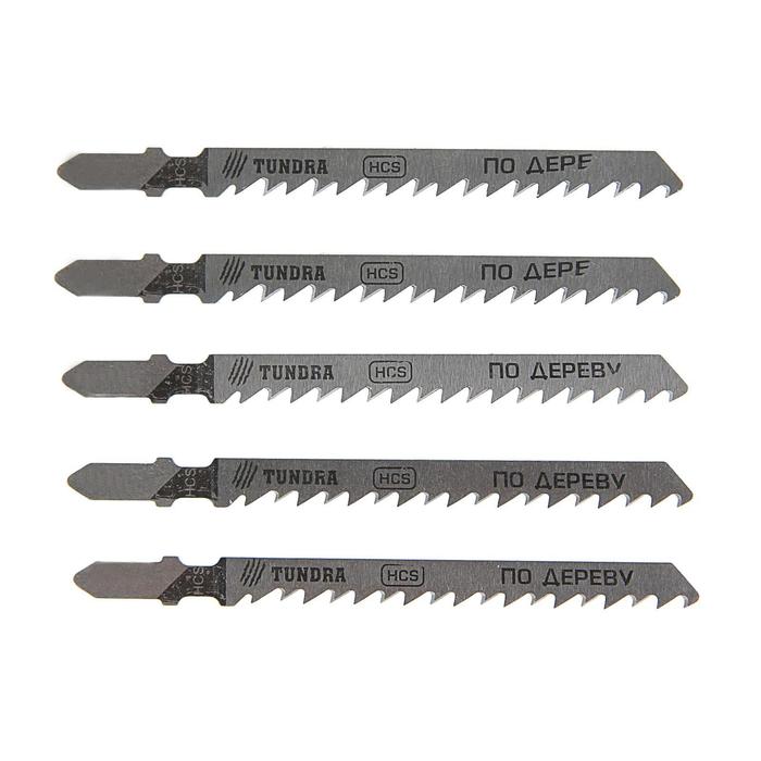 Полотна для электролобзика, TUNDRA basic, по дереву, 5 шт. HCS, 75 х 4,0 мм. T 101 D