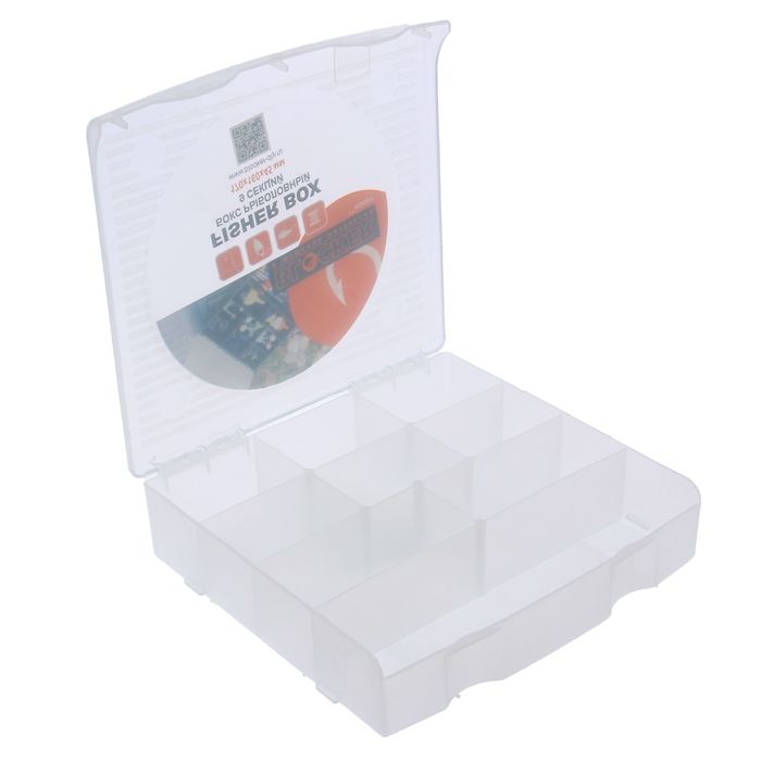 Бокс 9 секций "Рыбак", прозрачный