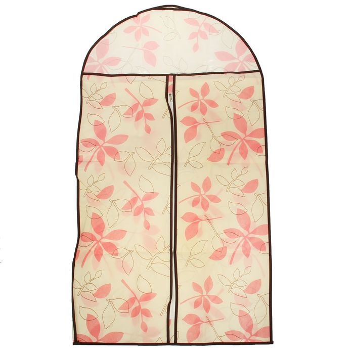 Чехол для одежды 60х137 см спанбонд, цветы МИКС