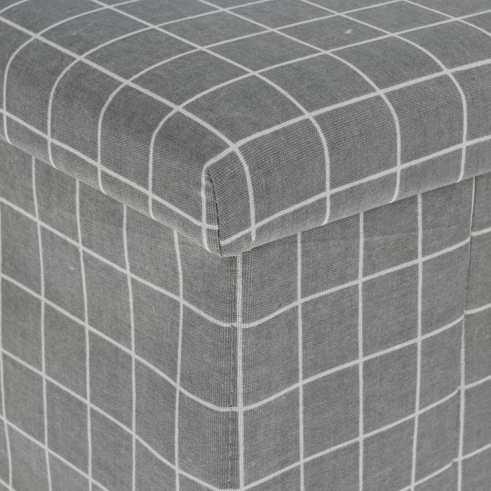 Пуф складной 30х30х30см "Клетка", цвет серый