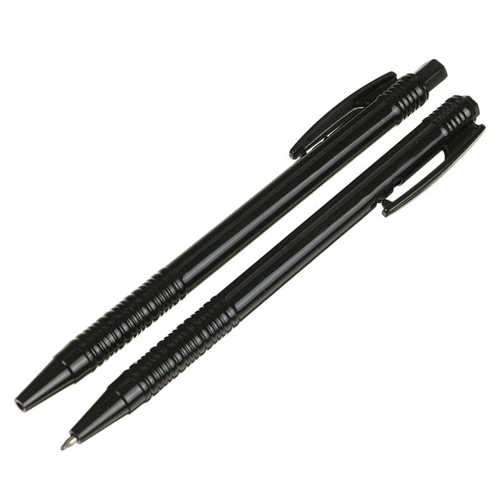 Ручка шариковая авт 0,5мм Лого Рельеф корпус черный стержень синий