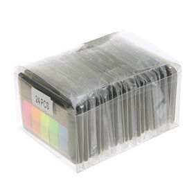 Блок-закладки с липким краем пластик 20 листов х 5 штук, 45 мм х 12 мм, 5 цветов, флуоресцентные, в диспенсере от Сима-ленд