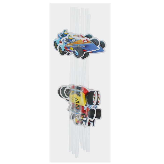 Трубочки "Микки Маус Гонщик" / Mickey Roadster (набор 6 шт. )