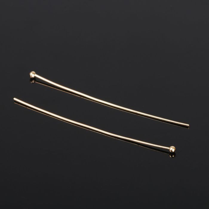 Штифт с шариком СМ-1103-10, 5 см, 50 гр (±465 шт), цвет золото