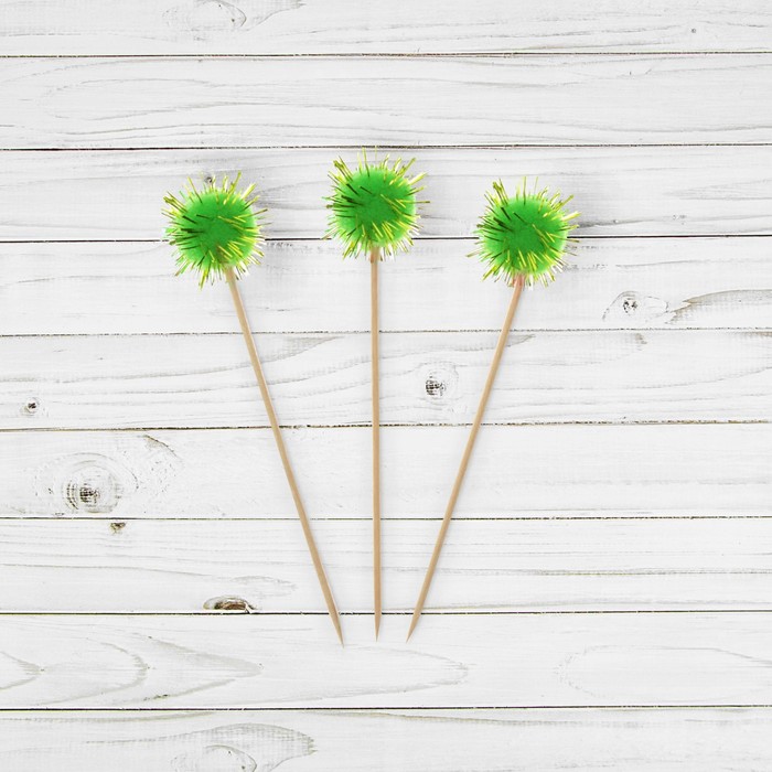 Шпажки "Зеленый пушистик" (набор 8 шт)