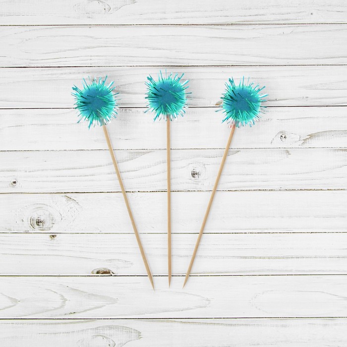 Шпажки "Синий пушистик" (набор 8 шт)