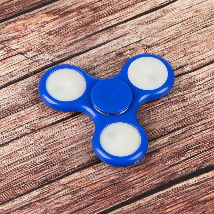 Спиннер "Stripert", синий с подсветкой 7х7х1.5см