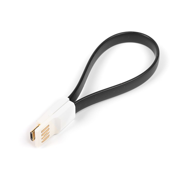 Кабель Deppa магнит micro USB,  0,23м, плоский, черный