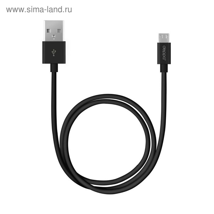 

Кабель Deppa (72205) micro USB, черный, 2 Метра