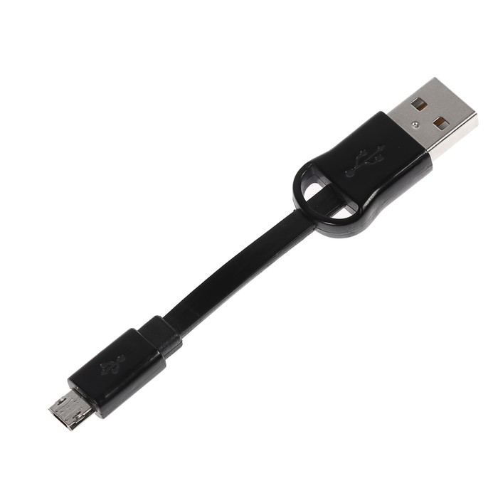 Кабель Deppa 2-х сторонний micro USB, брелок 9 см, 2,4 A