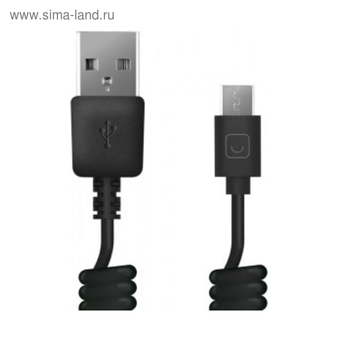 Кабель Prime Line (7209), витой, USB-micro, USB черный, 1,5 м