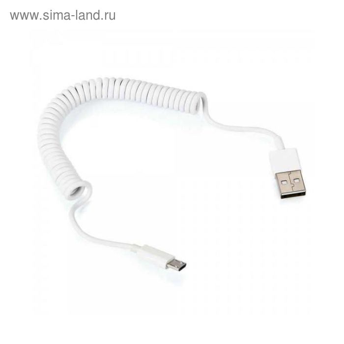 Кабель Prime Line (7210) Витой USB-micro USB белый 1,5 м