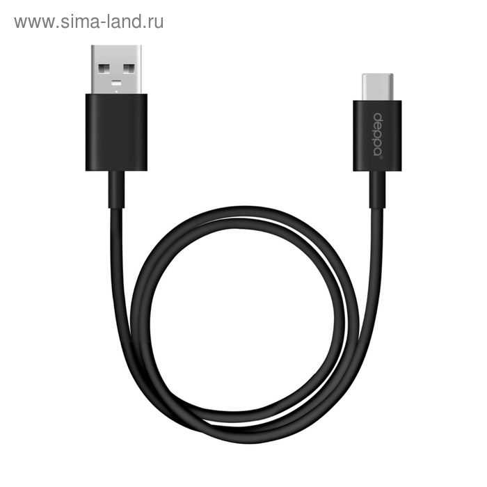 Кабель Deppa (72206) USB - USB Type-C, USB 3.0, 1.2м, черный цена и фото