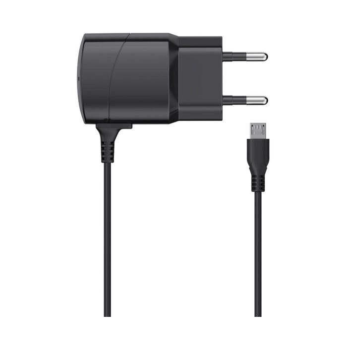 Зарядное устройство SEVEN, micro USB 1000 mA, черное