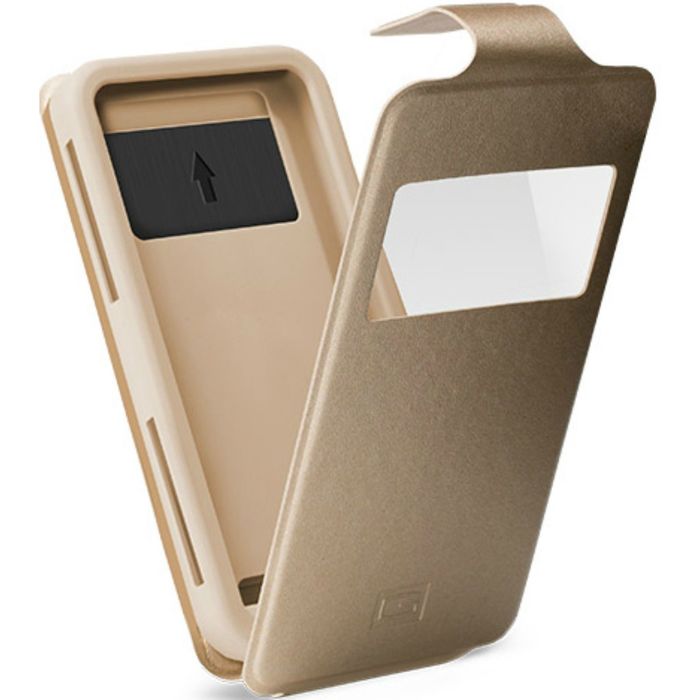 Чехол GRESSO Норман, вертикальный (4,9-5,2"), золотой