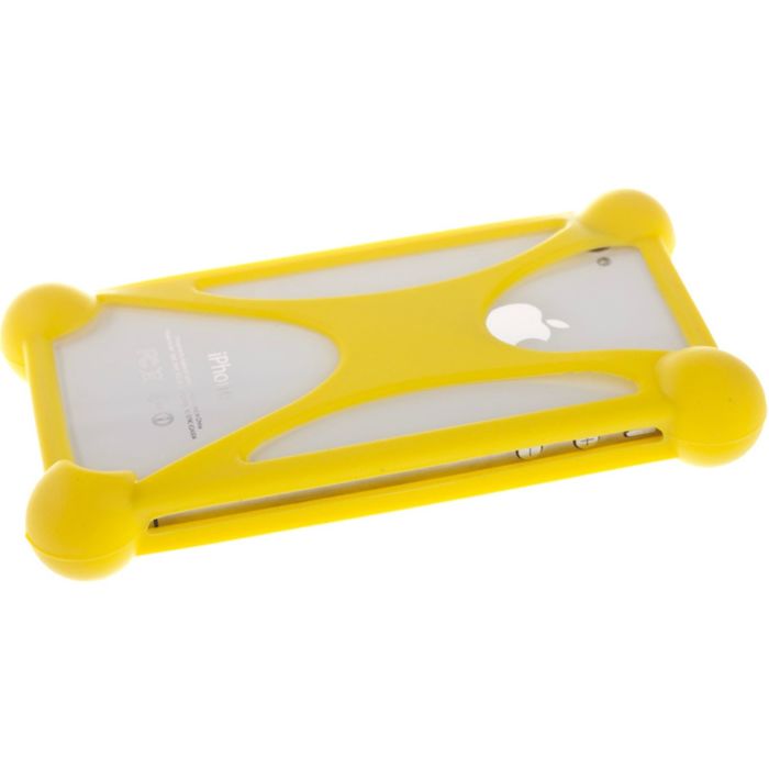 Чехол Partner bumper-case 3.5-5.5"  универсальный,  желтый