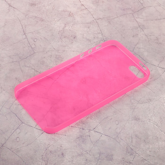 Чехол-крышка DEPPA Sky Case iPhone 5/5S/SE, 0,3 мм, розовый,