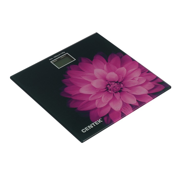 Весы напольные Centek CT-2417, электронные, до 180 кг, рисунок "хризантема"