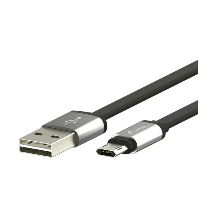 Кабель Partner (033304) двухсторонний micro USB, 2,4A,  плоский
