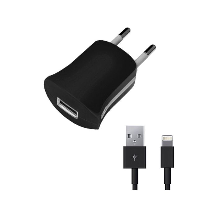 Зарядное устройство  Deppa (11351) Ultra, MFI Apple 8-pin iPhone 5/6/7, 1000 mA, черный