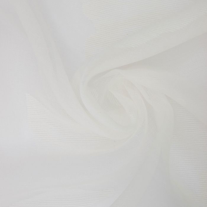 Тюль "Этель" Цветочная иллюзия (белый) без утяжелителя, ширина 135 см, высота 270 см