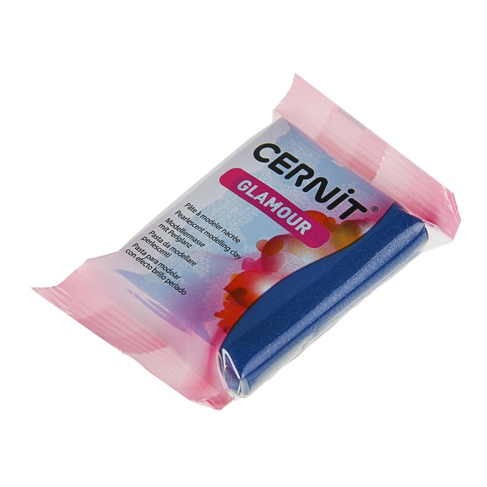 Полимерная глина запекаемая, Cernit Glamour, 56 г, тёмно-синяя, №246