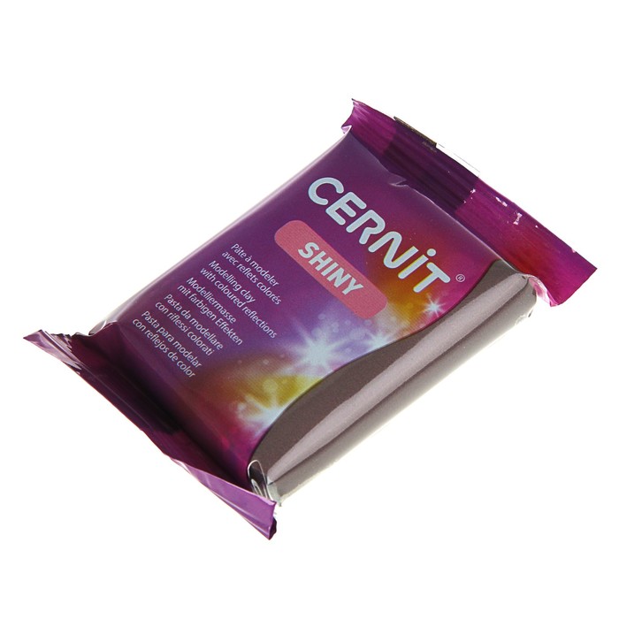 Полимерная глина запекаемая, Cernit Shiny, 56 г, с эффектом слюды, пурпурная, №962