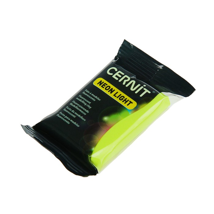 Полимерная глина запекаемая, Cernit Neon, 56 г, жёлтая, №700