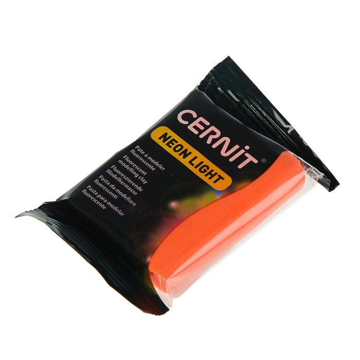 Полимерная глина запекаемая, Cernit Neon, 56 г, оранжевая, №952