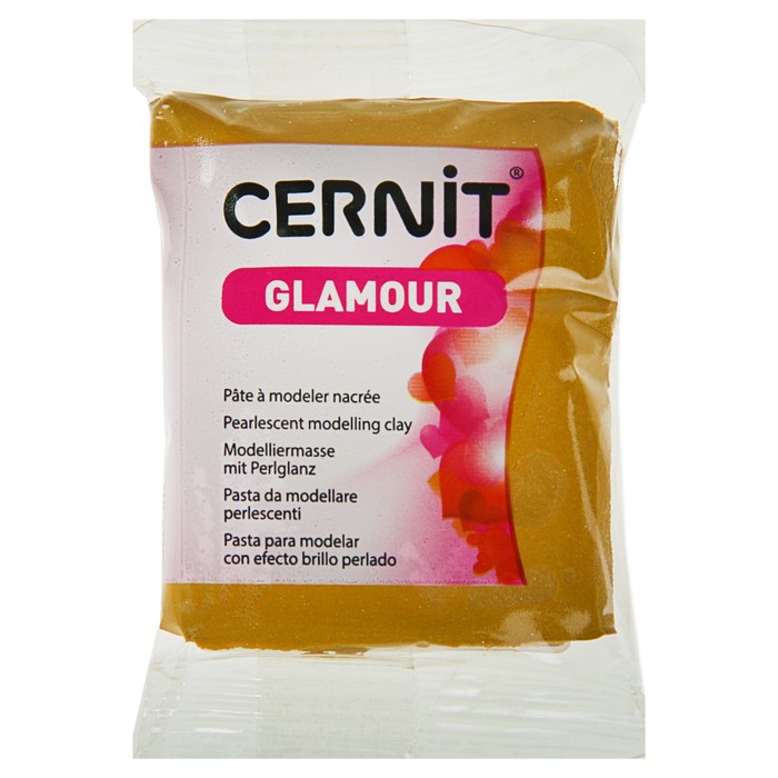 Полимерная глина запекаемая, Cernit Glamour Metallic, 56 г, античное золото, №055