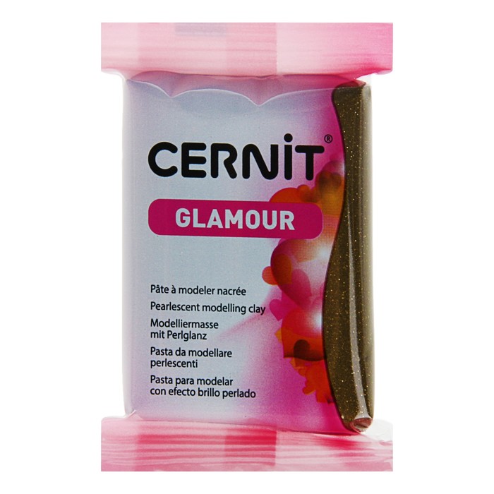 Полимерная глина запекаемая, Cernit Glamour Metallic, 56 г, бронза, №058