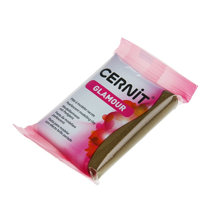 Полимерная глина запекаемая, Cernit Glamour Metallic, 56 г, бронза, №058