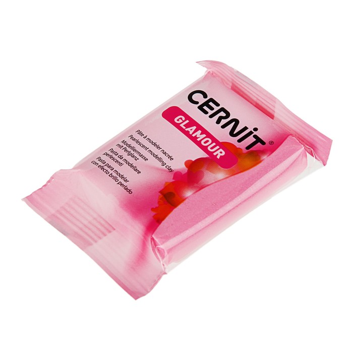 Полимерная глина запекаемая, Cernit Glamour Pearl, 56 г, ярко-розовая, №922