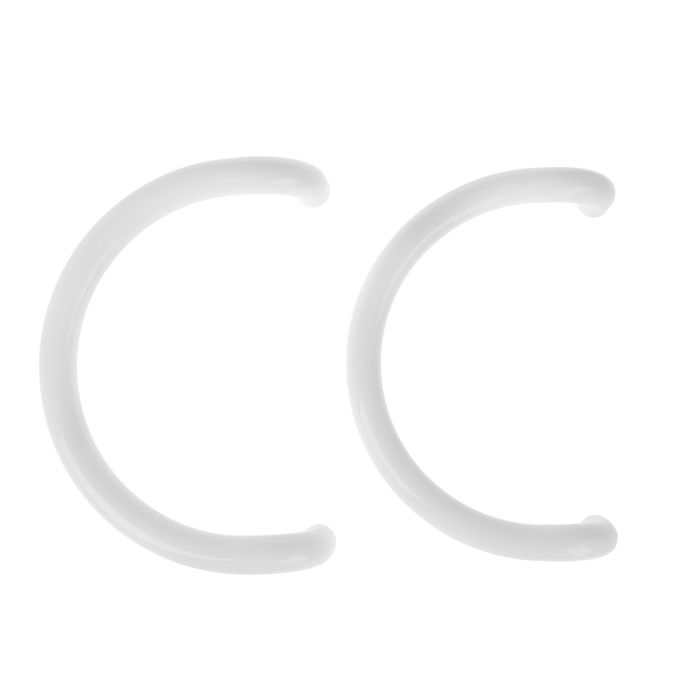 Ручка офисная, полукруглая, L=300 мм, белая